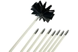 DAZZLEEX Dryer Vent Duct Cleaner Kit Chimney Cleaner Sweep Inner Wall Cleaning Brush Tool 8Pcs Flexible Rods Kit