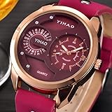 Kycut Große Herren-Armbanduhr, luxuriös, modisch, sportlich, wasserdicht, digital, analog, Quarz-Armbanduhr