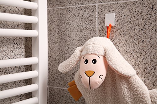 Tesa 57500-00000-02 - Perchas rectangulares auto adhesivas  3 unidades 