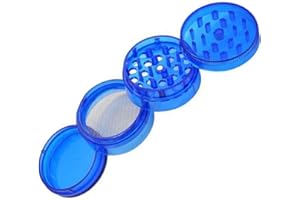 S STUARTS DIRECT LIMITED Plastic Herb Grinder 4 Part Magnetic Shark Teeth Assorted Colours, 60mm 4 Piece Herb Grinders, Portable and Pocket Size, Smell Proof Airtight Stash Compartment (Random Assorted Colours)
