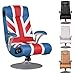 Produktbild FineBuy Soundchair SPENCER Gaming Chair UK Union Flag Multimediasessel Musik Rocker mit eingebautem Soundsystem Sessel mit Lautsprecher & Subwoofer Music mit Armlehnen und Standfuß