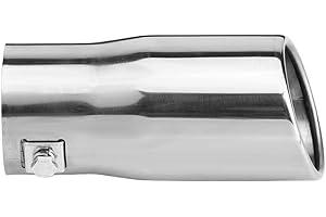 AQXREIGHT Silenciador Trasero De Acero Inoxidable Para Automóvil Tubo De Escape Trasero Compatible Con Vehículos Pequeños Y Diámetro 55-65 Mm Diseño Inclinado Y Elegante Para Personalizar Tu Coche