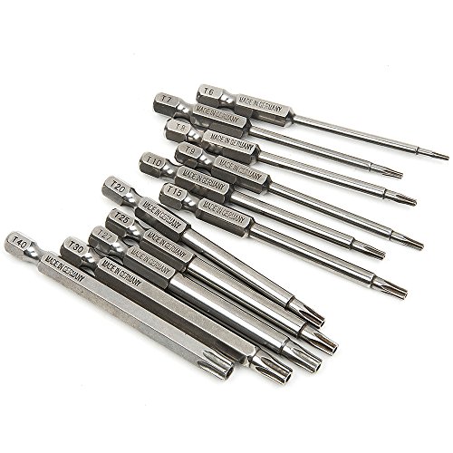 Fortag 11 teilig 75mm 1/4 Zoll Hex Shank S2 Stahl Schraubendreher Set Bits Torx Kopf Bohrer Magnetic Handwerkzeuge Schraubenzieher Kit - 4