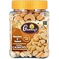 Gannuji Roasted And Salted Cashew Nuts | A+ Grade| Premium Crunchy Kaju | Oil Free Roasted Cashew (500g)