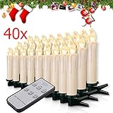 * Jede Kerze mit einem grünen Clip. Mit dem praktischen Clip kann man die Weihnachtskerzen ganz einfach an Baum und Zweigen befestigen.