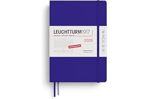 ‎LEUCHTTURM1917 LEUCHTTURM1917 372596 Tageskalender Medium (A5) 2026, 12 Monate, Ink, Deutsch