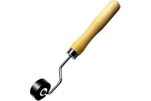 GELELF Rouleau à éplucher lisse – Rouleau à main en bois pour coller, ruban adhésif, impression gel, bloc d'encre, estampage, scrapbooking (#1 : 1,2 cm)