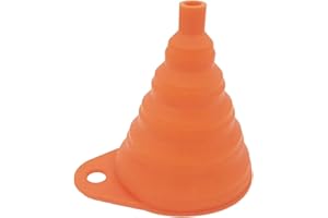 one by Camamoto cod 77549827 Embudo universal portátil de silicona plegable,color naranja transferencia de líquidos, aceite, gasolina, mezcla, ideal para moto, scooter, casa y jardinería