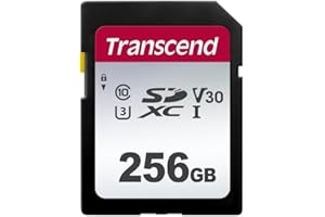 Transcend Scheda di memoria SDXC 300S da 256 GB UHS-I, C10, U3, V30, 4K, Full HD, fino a 95/40 MB/s (ideale per fotocamere digitali) con confezione Frustration Free - TS256GSDC300S-E