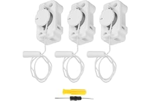 Acmerota Interrupteur à tirette pour salle de bains Interrupteur à tirette latéral 2 A Interrupteur à tirette mini Interrupteur à tirette ON/OFF Interrupteur à tirette pour plafonnier