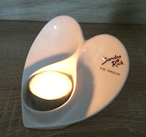 Teelichthalter Tischlicht „Engelsflügel“ Porzellan 10 cm hoch Ø 8 cm - 2