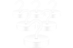 Neosmuk Magnethaken,47kg Magnet Haken Extra Stark für Spind Organizer,Neodym Magnete,Haken Magnetisch Sehr Stark für Werkstatteinrichtung,Heckzelt,Grill,Kleiderhaken,Weiß