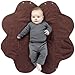 Wallaboo Baby Blanket Fleur, Supersoft 100% Cotton, For Pram, Moses Basket or Crib and Travel, Chocolat