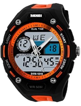 Herrenuhren - SKMEI maennlicher Bergsteiger Orange wasserdichte elektronische Uhren
