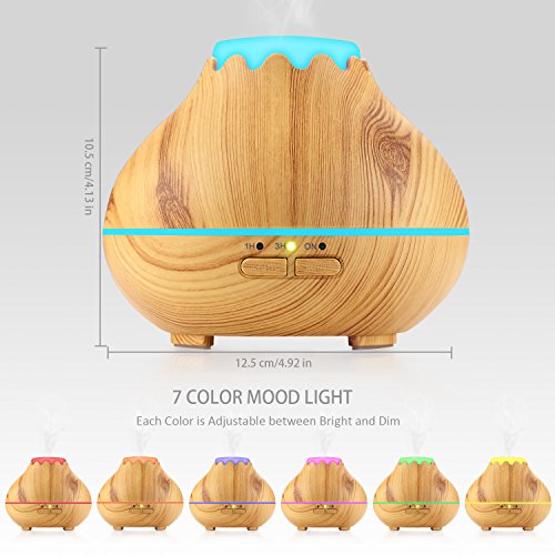 NexGadget Aroma Diffuser, Holzmaserung Luftbefeuchter 150ml Ultraschall Humidifier Duftzerstäuber Essential Oil Diffuser Purifier für Schlafzimmer,Yoga, Büro, Baby-Raum,SPA, Massage Salon - 2