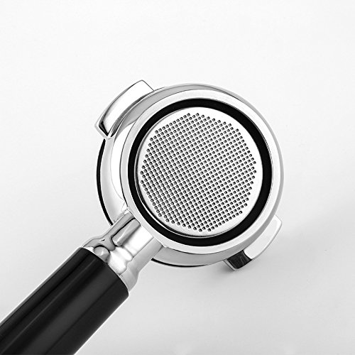 Professioneller Edelstahl Bodenloser Griff 58mm Einschichtfilter Kaffee Maschine Griff Allgemeine Einzel-und Doppel-tasse Pulver Schüssel,Schwarz,87,5 * 58MM Professioneller Edelstahl Bodenloser Griff 58mm Einschichtfilter Kaffee Maschine Griff Allgemeine Einzel-und Doppel-tasse Pulver Schüssel,Schwarz,87,5 * 58MM Bilder