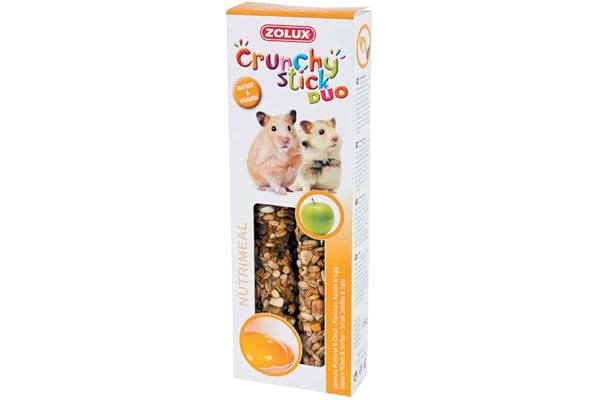 Zolux Crunchy Stick Friandise pour Hamster Pomme/Oeuf 115 g