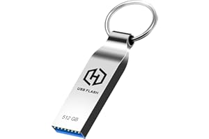 Locpof USB Stick 512GB USB 3.0 Speicherstick USB Wasserdichter USB-Stick mit Schlüsselanhänger Metall Memory Stick USB-Flash-Laufwerk für Computer/PC/Laptop,Silber