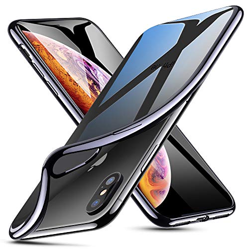 ESR Funda iPhone XS iPhone X  Funda Transparente TPU Gel  Ultra Fina  Protecci  n a Bordes y C  mara  para Apple iPhone XS X DE 5 8 - Negra