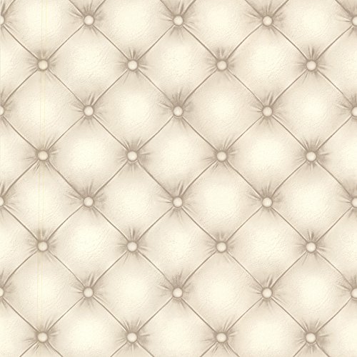 Preisvergleich Produktbild BHF 2604-21233 Chesterfield Leder, Gesteppt, Weiß