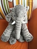 KiKa Monkey Baby Kinderkopfkissen Kleinkind Schlaf Grauer Elefant elephant pillow Stuffed Plüsch Kissen Kinderzierkissen Plüschtiere 100% Baumwolle (groß Grau) - 6