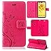Produktbild betterfon | Wiko View 2 Hülle Flower Case Handytasche Schutzhülle Blumen Klapptasche Handyhülle Handy Schale für Wiko View 2 Pink