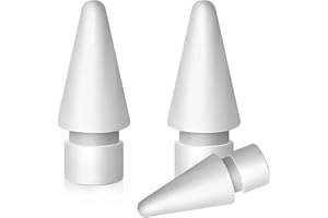 ‎MMOBIEL MMOBIEL Końcówki Rysika Wymienne Kompatybilne z Apple Pencil 1. & 2. Gen/USB-C/Pro - 3 Sztuki - Wkłady iPencil Wymiennymi Końcówkami Kompatybilne z Apple Pencil - Bardzo Czułe Końcówki iPencil - Białe