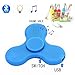 Produktbild Fidget Spinner,CaseMa-EU Tri-Spinner Spielzeug LED Licht Bluetooth Lautsprecher Stress Reducer (Blau - Bluetooth) +1x Kostenlos Zufällige Farbe Staub-Stecker