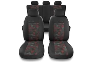 Mossa Coprisedili compatibili con Fiat Panda II, III (2003- ) - fodere sedili auto - set coprisedili auto universali - UNE-RD