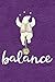 Produktbild Balance Journal: Juggling Polar Bear Riding Unicycle On Faux Purple Leather Notebook, Diary Or Sketchbook With Dot Grid Paper Makes A Great Pretty Cute For Inspiration, Motivation And Yoga Lovers