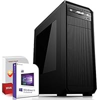 Komplett PC Office / Multimedia inkl. Windows 10 Pro 64-Bit! - Quad-Core Intel Core i5-6600 4x 3,9 GHz Turbo - Intel HD 530 - 16GB DDR4 RAM - 1000GB HDD - 24-fach DVD Brenner - USB 3.0 - DVI - VGA - HDMI - Computer mit 3 Jahren Garantie!
