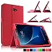 Produktbild Samsung Galaxy Tab A 10.1 Hülle Case, Infiland Slim Fit Folio PU-lederne dünne Kunstleder Schutzhülle Cover Tasche für Samsung Galaxy Tab A 10.1 Zoll Wi-Fi/ LTE (2016) SM-T580N/SM-T585N Tablet-PC(mit Auto Schlaf / Wach Funktion)(Rot)
