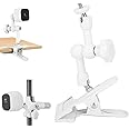 Mippko Flexible Clip Clamp Mount for Arlo/Blink Mini/Reolink/Nest/SimpliSafe/Wyze Security Camera,360° Adjustable 5.9 inch Long Aluminum Alloy Magic Arm Metal Clamp,1 Pack White