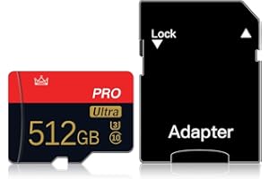 ZSFHONG 512GB Micro-SD-Karte, Klasse 10 Hochgeschwindigkeits-Speicherkarte with Adapter for Phone,Computer,Tachograph