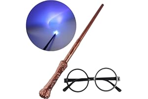 BSNRDX Magic Wand Light Painting Wand Elder Wand Sound Toy Light-Up Wizard Wand with Sound Effects, Plastic Wand for Girls Boys Halloween Cosplay Costumes Accessories-35cm