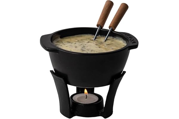 Boska Set à Fondue Party Mini/Pour Fondue au Fromage et Sauce / 300 ml/Caquelon à Fondue Lavable au Lave-vaisselle