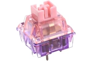 EPOMAKER Flamingo 35 pezzi 47gf Interruttori meccanici lineari per tastiera, 35gf forza iniziale interruttore lubrificato in fabbrica con stelo POM, alloggiamento PC per gioco tastiera fai da te