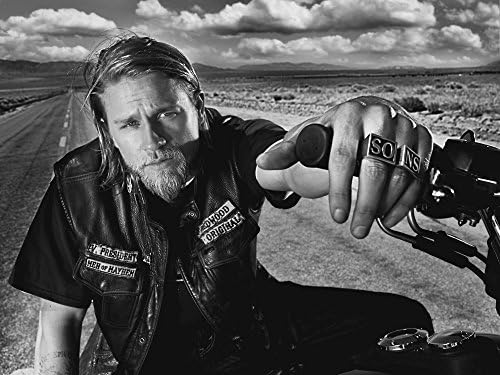 Promotional photo of Charlie Hunnam for Sons of Anarchy printed on A4 Kodak paper