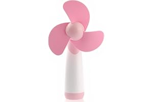 ROSENICE Tinksky Handventilator Batterie Mini Ventilator der Weichschaum-Blades Lüfter(Rosa)