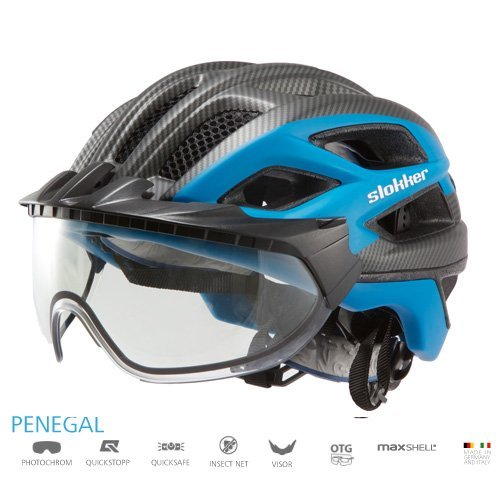 Slokker Fahrradhelm, Radhelm, Radsport PENEGAL mit verstellbarem, selbsttönendem (photocromatischem) Visier Weltneuheit - 2