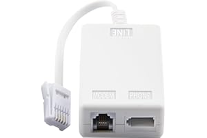 OUPDATE BT Telephone Splitters ADSL Filter with Cable and RJ11 Connection Adapter, ADSL Microfilter BT Plug/Socket Internet and Telephone Socket Splitter Cable for WiFi Sky EE Vodafone Plusnet Broadband Phone