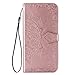 Price comparison product image Google Pixel 3a Case, Shockproof Premium PU Leather Folio Cover Embossed Mandala Wallet Notebook Cover with Magnetic Closure Kickstand Card Slot Full Protection Phone Case Skin rose gold