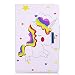 Produktbild LuckyW Samsung Galaxy Tab E 9.6 Hülle, PU Leder Hülle für Samsung Galaxy Tab E 9.6 Zoll SM-T560/T565 Ledertasche Brieftasche Flip Wallet Kuntsleder im Bookstyle Klapphülle - Regenbogen-Einhorn