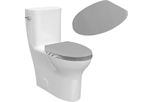 SLIVERDEW Pokrowiec na deskę sedesową, pokrowiec na deskę sedesową z elastycznym dnem, gumowy ściągacz do większości desek sedesowych, szary