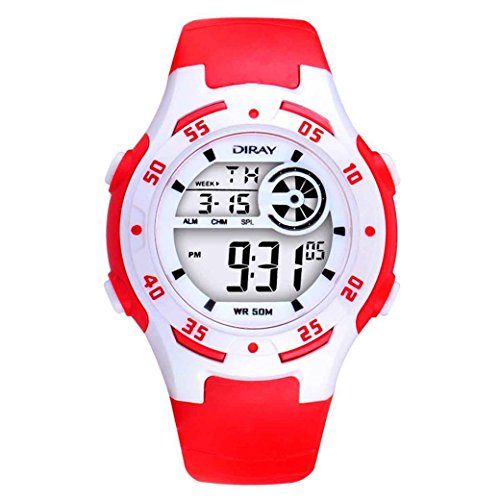 Feoya Kinder Unisex Mädchen Uhr Sport Jungen Armbanduhr Alltagsleben Wasserdichte Kids Uhren Elekronische Digitaluhr Kinderarmbanduhr Digital Watch (Farbe Wählbar)