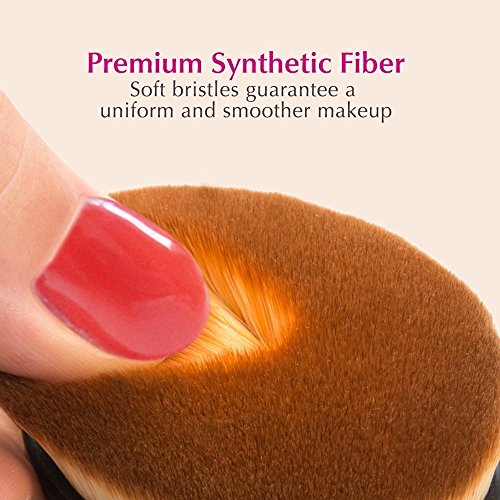CINEEN Oval Make Up Pinsel 10 Stück Premium Pinselset Make-up Face Powder Foundation Creme Eyeliner Lip Rouge Bürste Kosmetik Zahnbürste Curve Pinsel set - 4