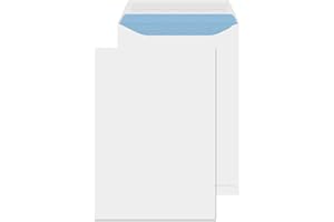 Evour C5/A5 Self-Seal Envelopes – 229×162 mm, 90 GSM, No-Window White Pocket – Pack of 100 Strong Self-Adhesive Mailing Envelopes for Office, Business & UK Post