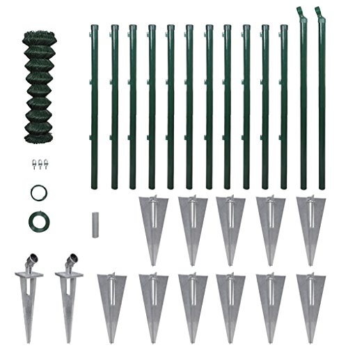 Maschendrahtzaun Set Maschendraht Komplettset Gartenzaun Zaunset 1,0 x 25 m