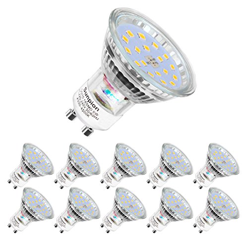 Lampadine LED GU10, 5Watt Pari ad alogene da 60Watt, 600 lumen, Luce Bianca Naturale 4500K, Angolo del Fascio di 120 Gradi, Lampadine LED Non Dimmerabili, Confezione da 10