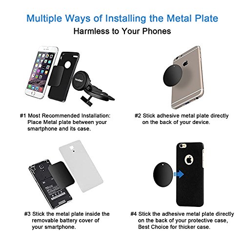 iVoler Porta Cellulare Auto per CD Slot-Porta Cellulare Magnetico Universale da Auto per CD Slot, Supporto Auto Smartphone **360 Gradi di Rotazione** per iPhone X / 8 / 8 Plus / 7 / 7 Plus / 6(s) / 6(s) Plus / SE / 5s / 5, Samsung Galaxy S9 / S9+ / S8 / S8+ / S7 / S7 Edge / S6 / S5 / J5 / A5, Asus Zenfone 3 / 4, Huawei, Google Nexus, LG, Nokia, Blackberry, Xiaomi, Lenovo, HTC, ecc.